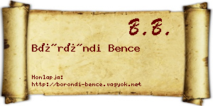 Böröndi Bence névjegykártya